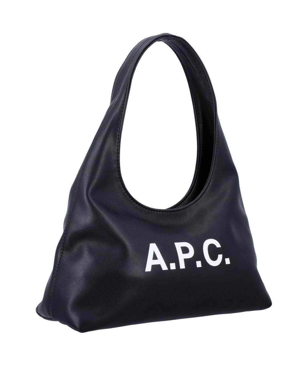 A.P.C. Черная кожаная сумка через плечо, фото 3