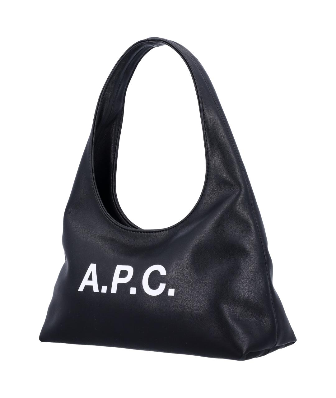 A.P.C. Черная кожаная сумка через плечо, фото 5