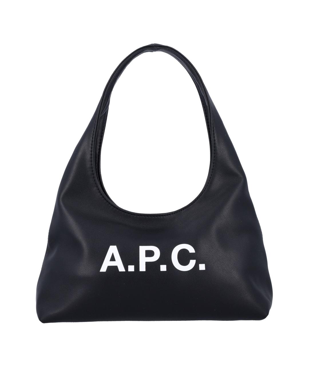 A.P.C. Черная кожаная сумка через плечо, фото 2