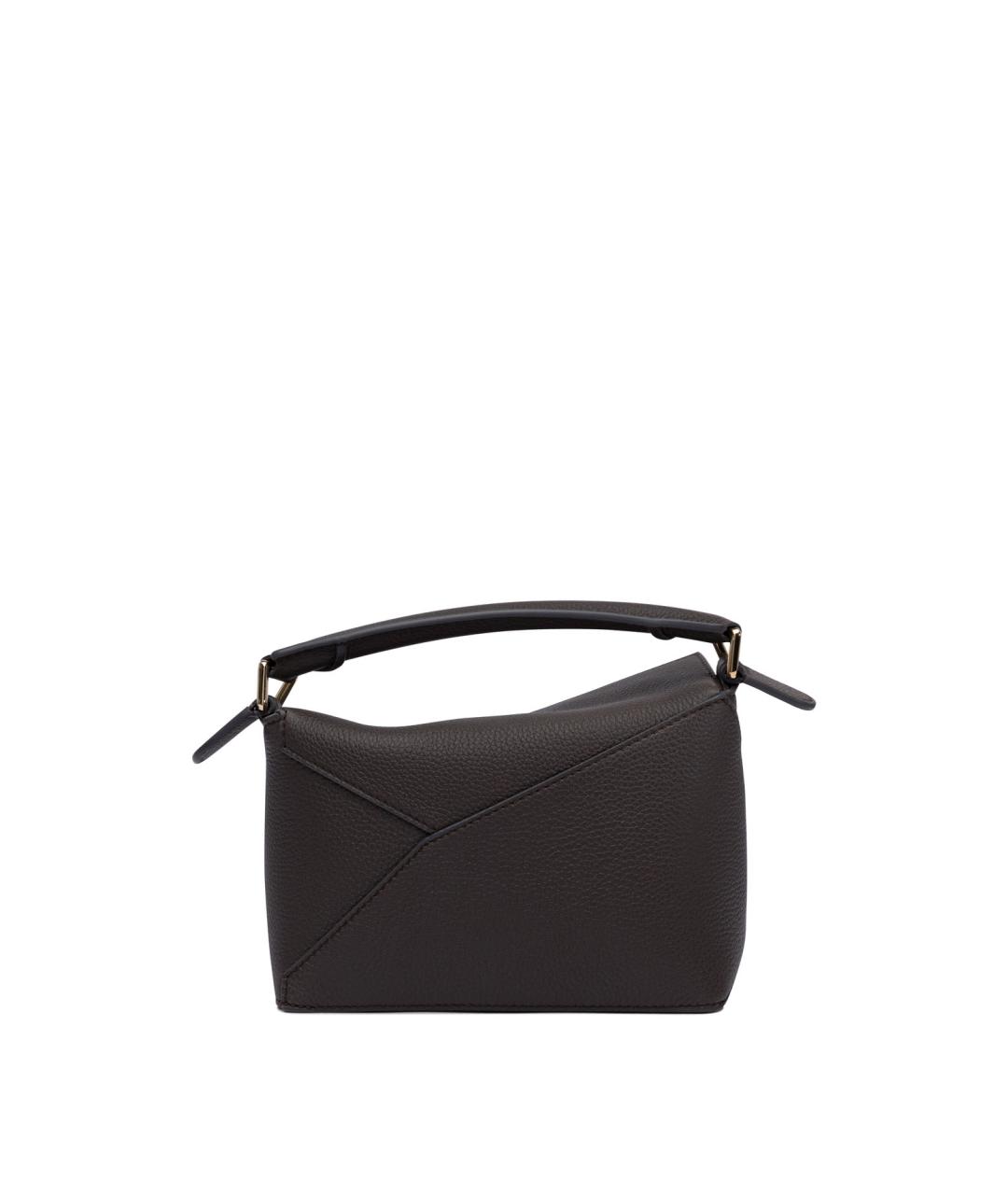LOEWE Антрацитовая кожаная сумка через плечо, фото 3