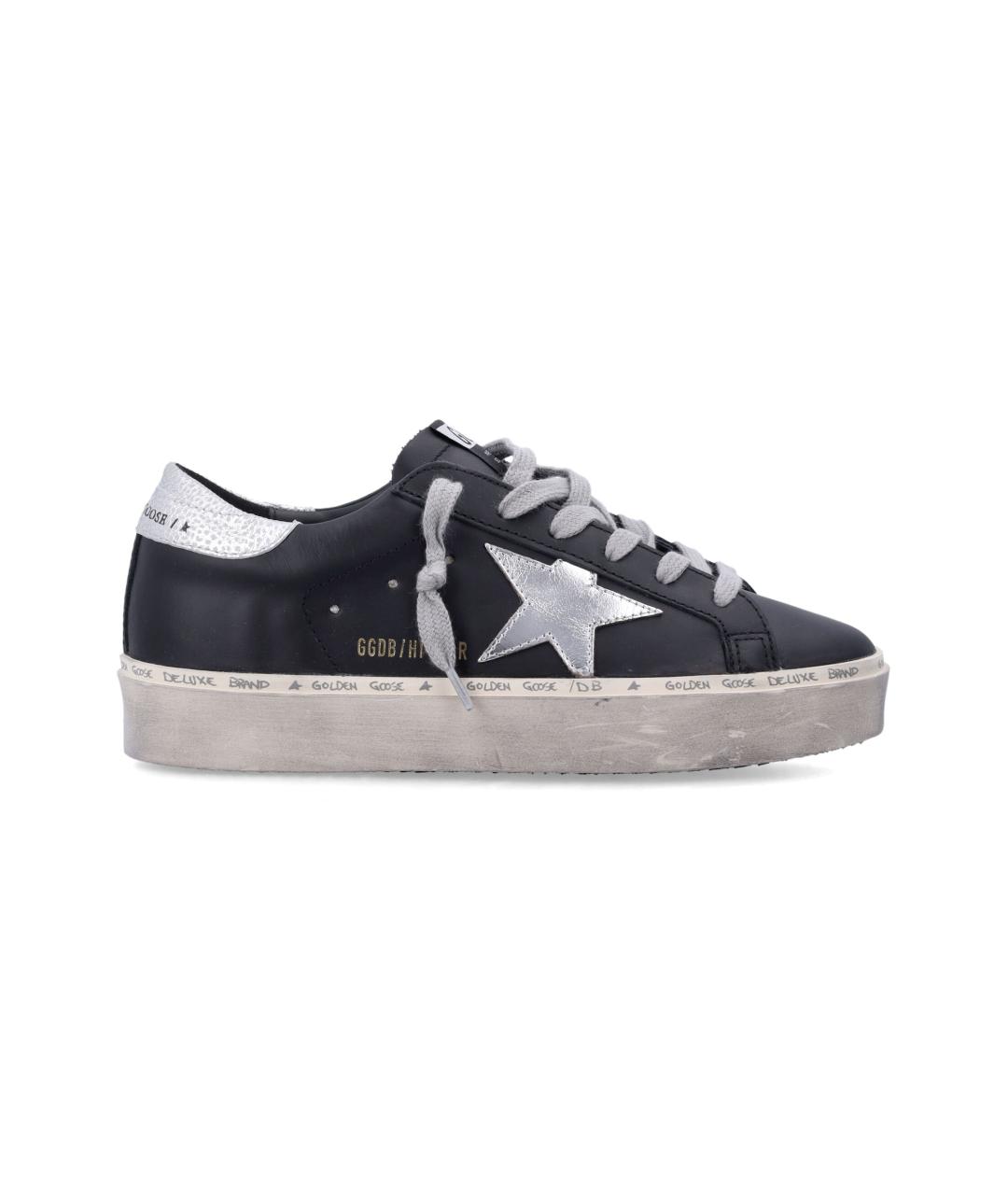 GOLDEN GOOSE Черные кожаные кеды, фото 1