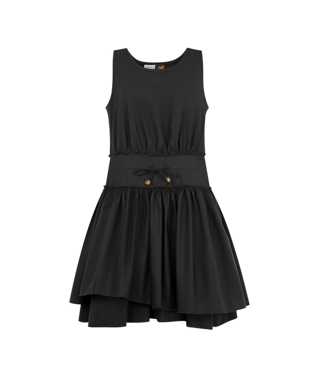 LOEWE Черное хлопковое повседневное платье, фото 1