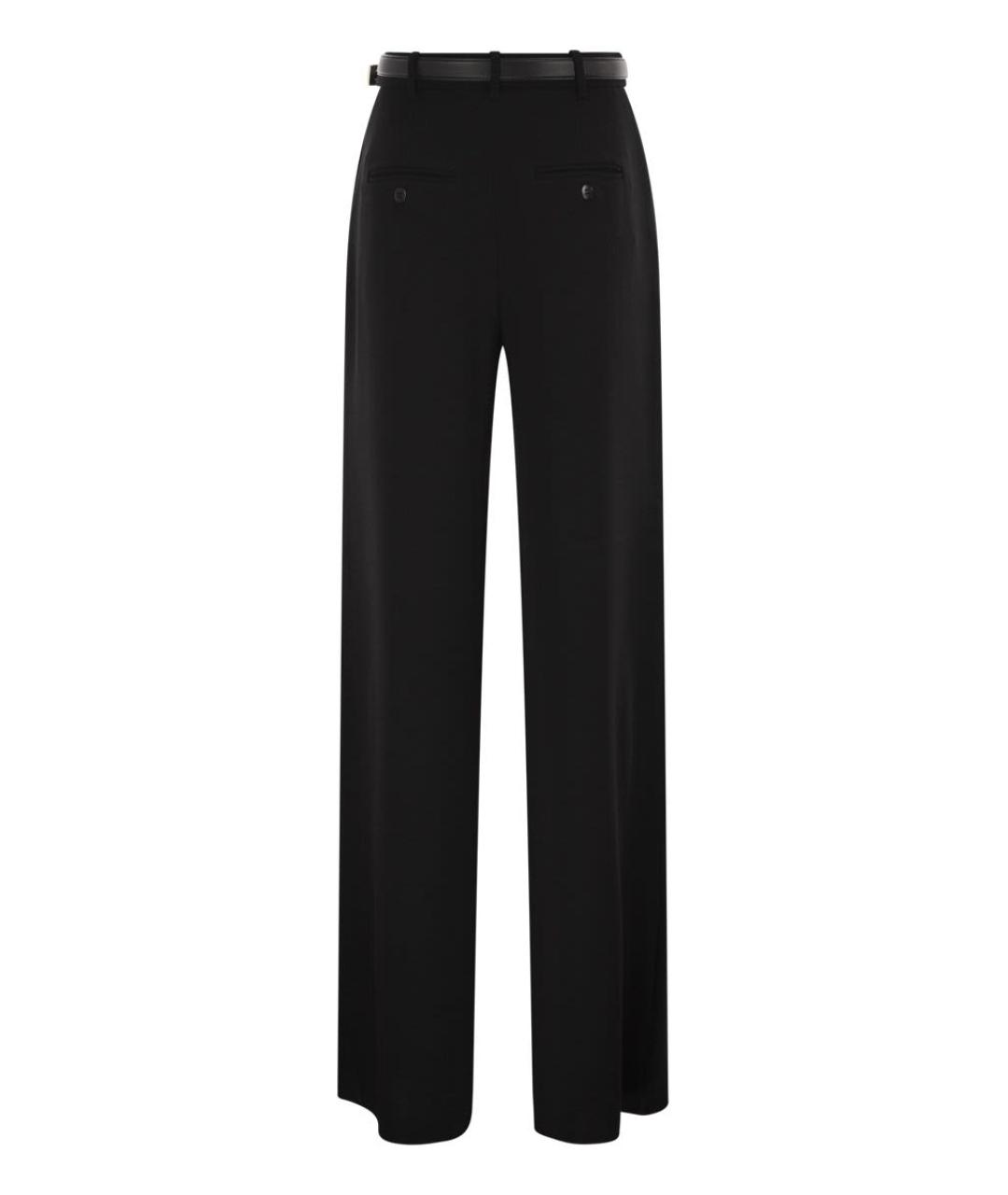 MAX MARA Черные ацетатные прямые брюки, фото 2