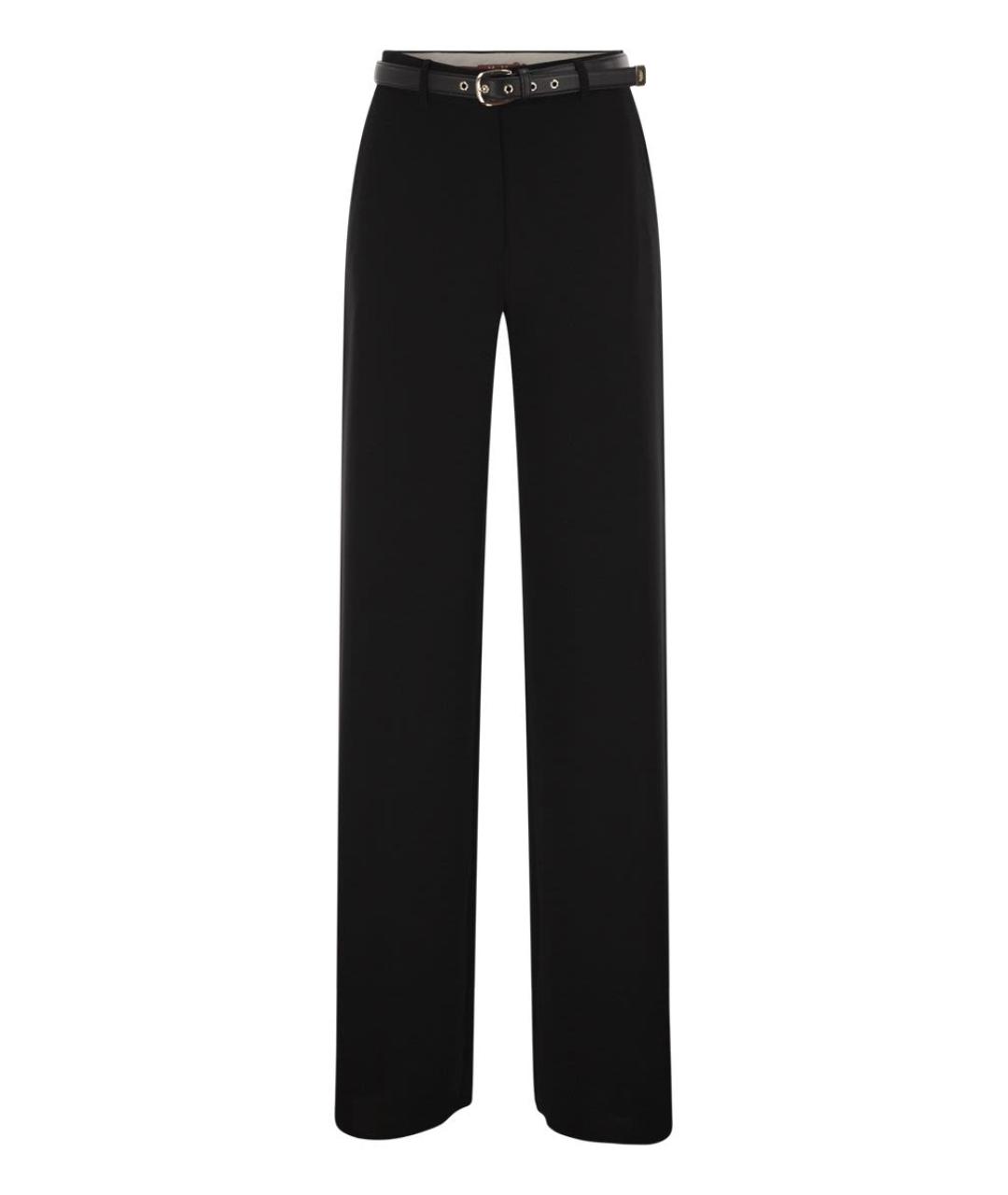 MAX MARA Черные ацетатные прямые брюки, фото 1