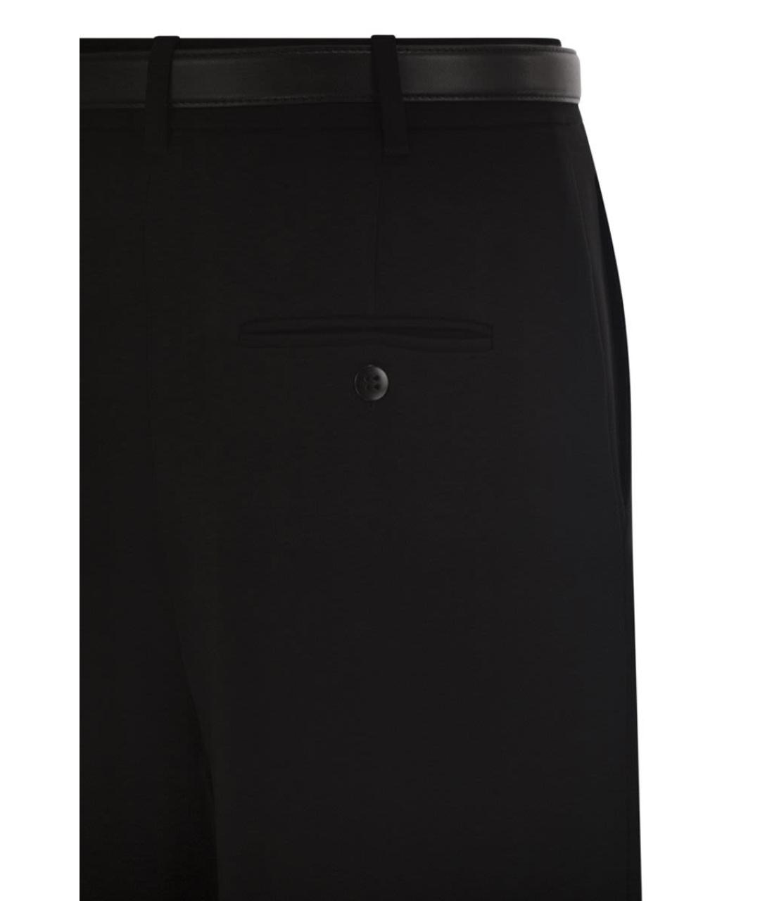 MAX MARA Черные ацетатные прямые брюки, фото 4