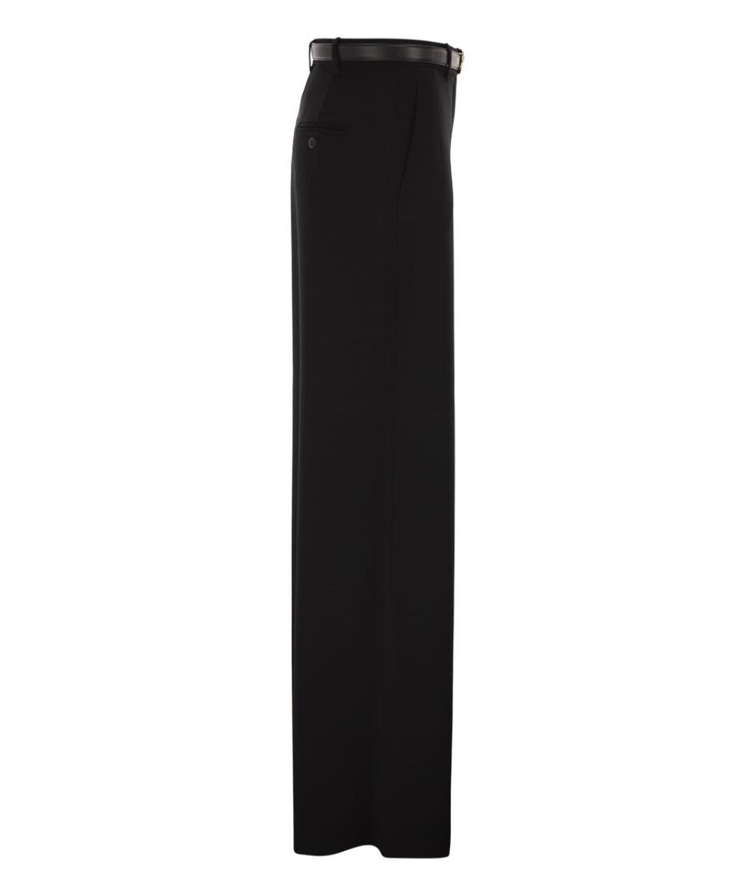 MAX MARA Черные ацетатные прямые брюки, фото 3