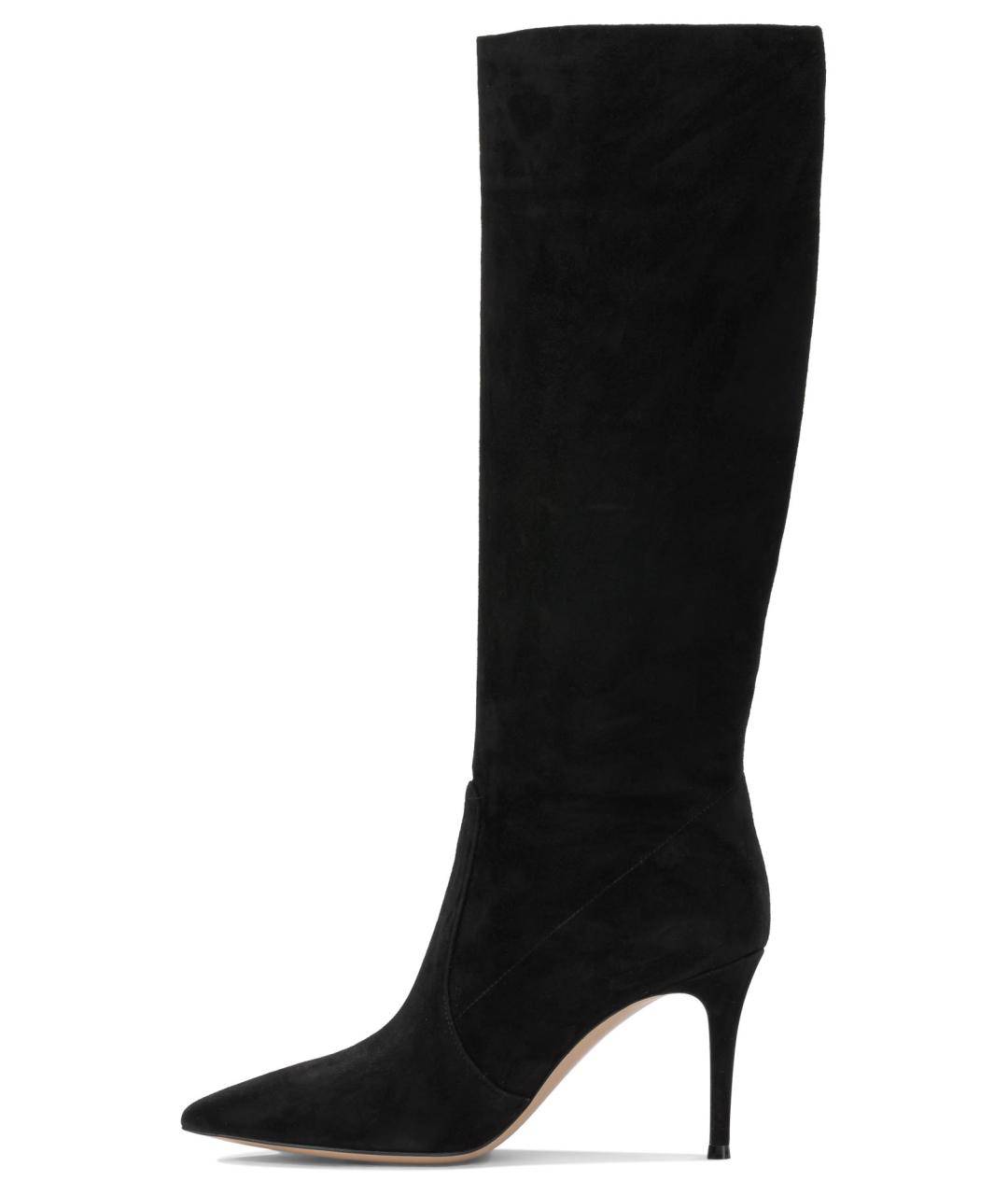 GIANVITO ROSSI Черные замшевые сапоги, фото 3
