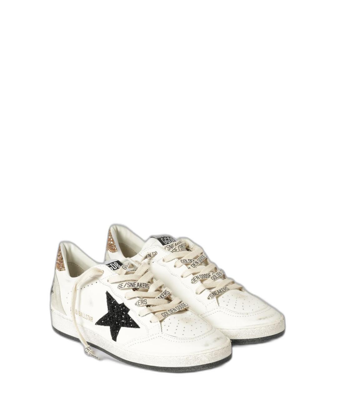 GOLDEN GOOSE Белые кожаные кроссовки, фото 2