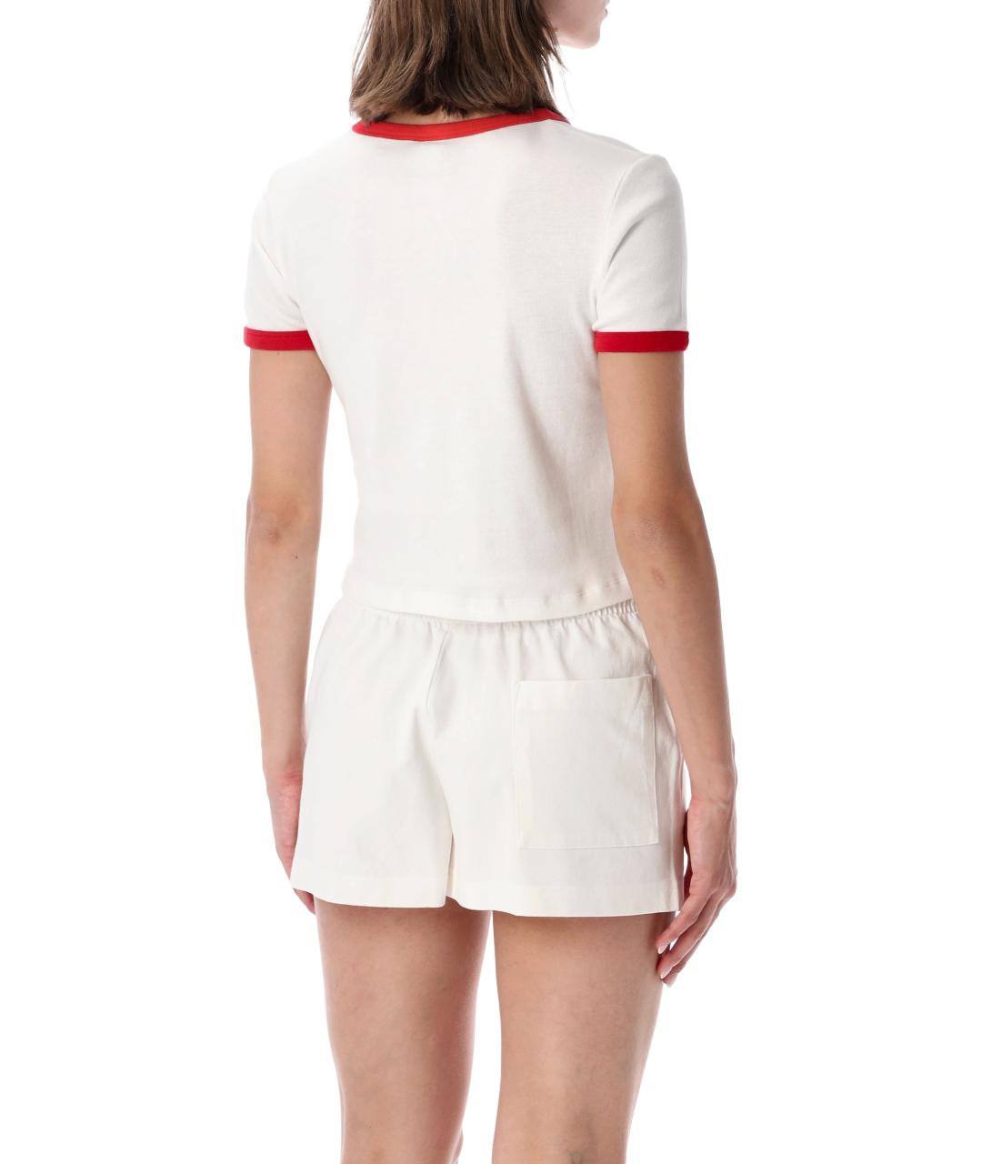 SPORTY AND RICH Белая хлопковая футболка, фото 2