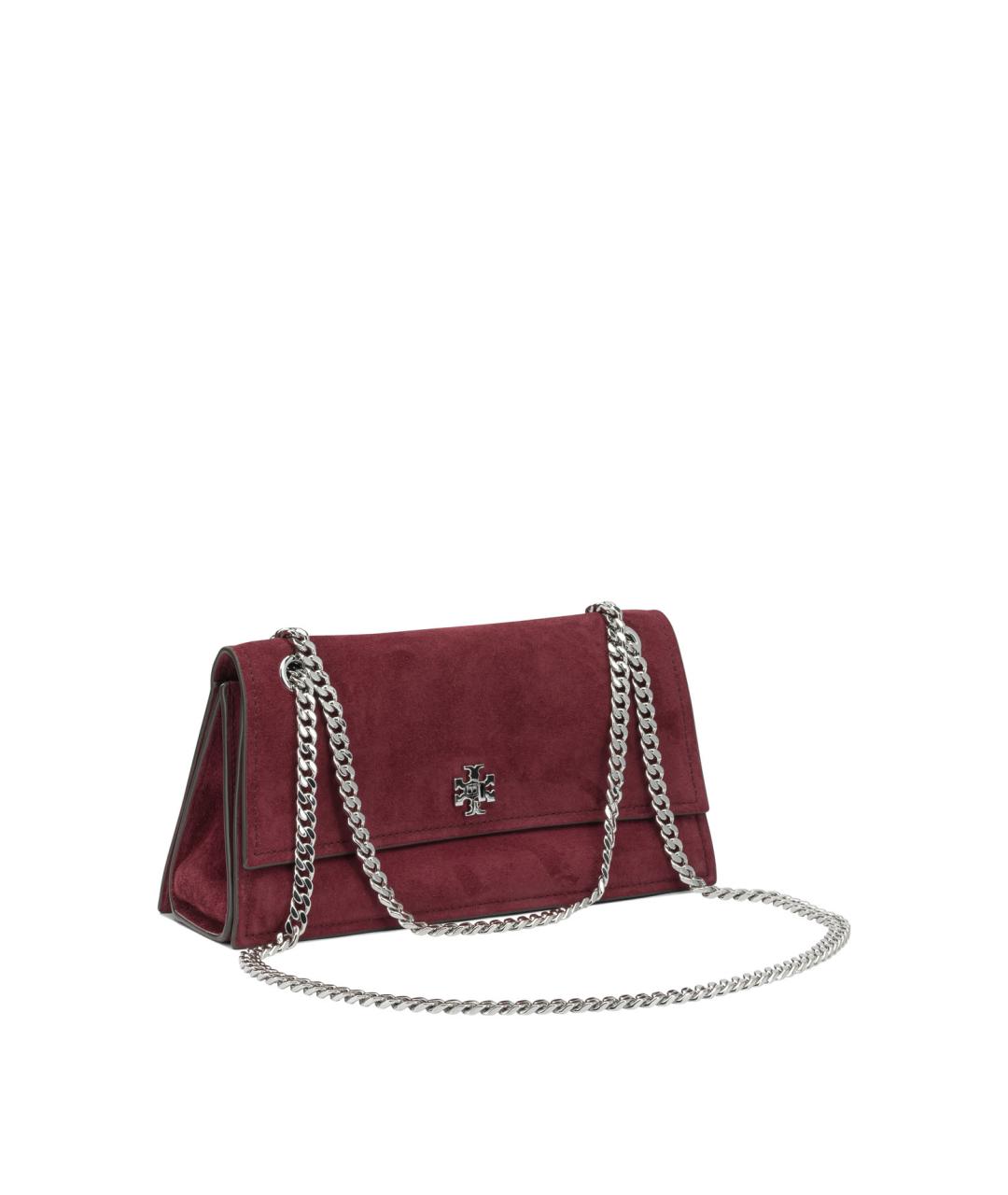 TORY BURCH Бордовая замшевая сумка через плечо, фото 2