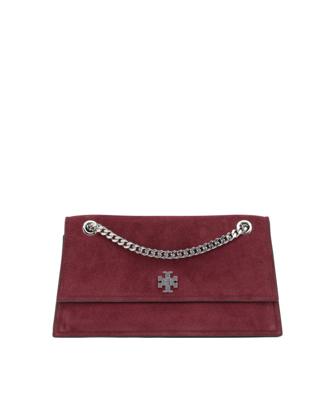 TORY BURCH Бордовая замшевая сумка через плечо, фото 1