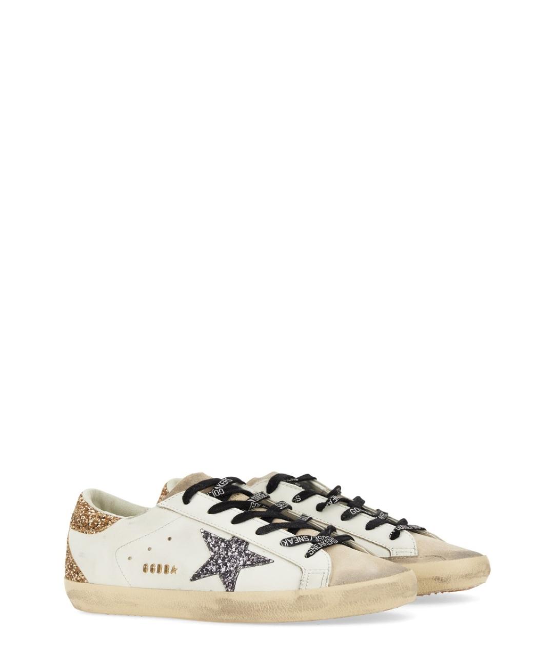 GOLDEN GOOSE Белые кожаные кроссовки, фото 4