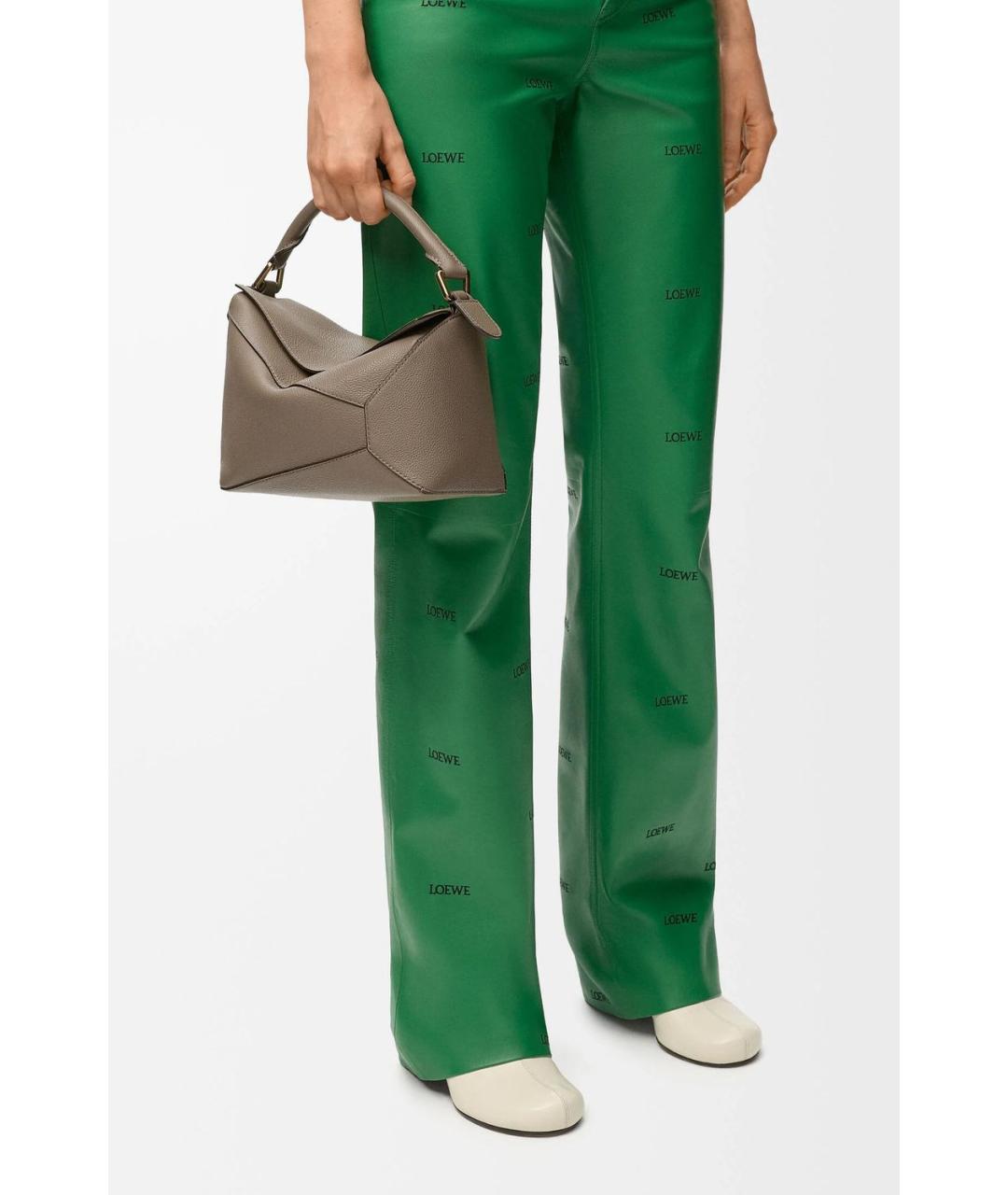 LOEWE Бежевая кожаная сумка через плечо, фото 3