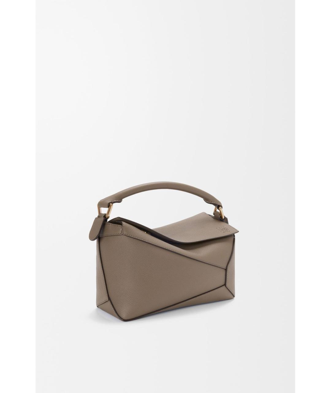 LOEWE Бежевая кожаная сумка через плечо, фото 4