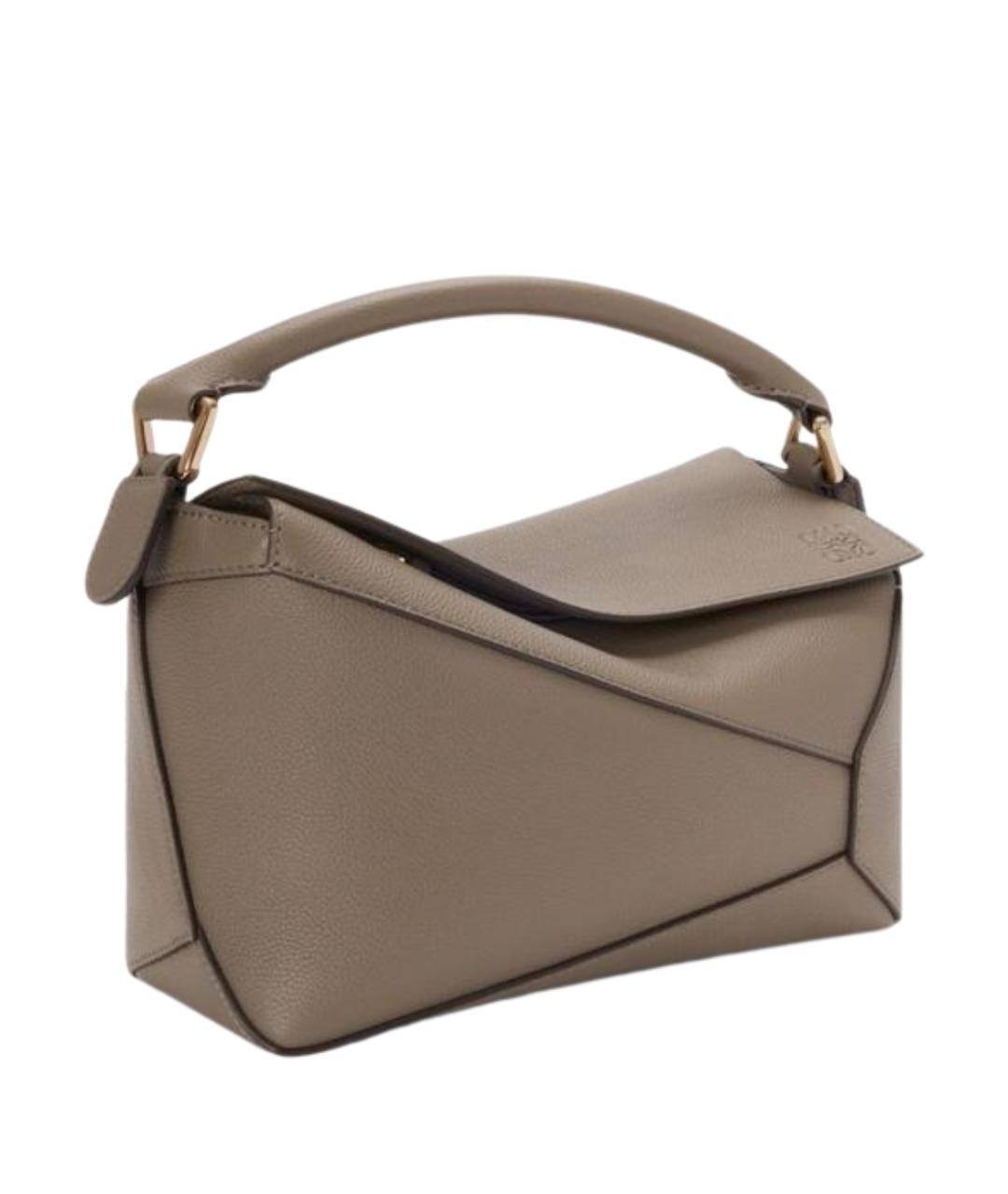 LOEWE Бежевая кожаная сумка через плечо, фото 1