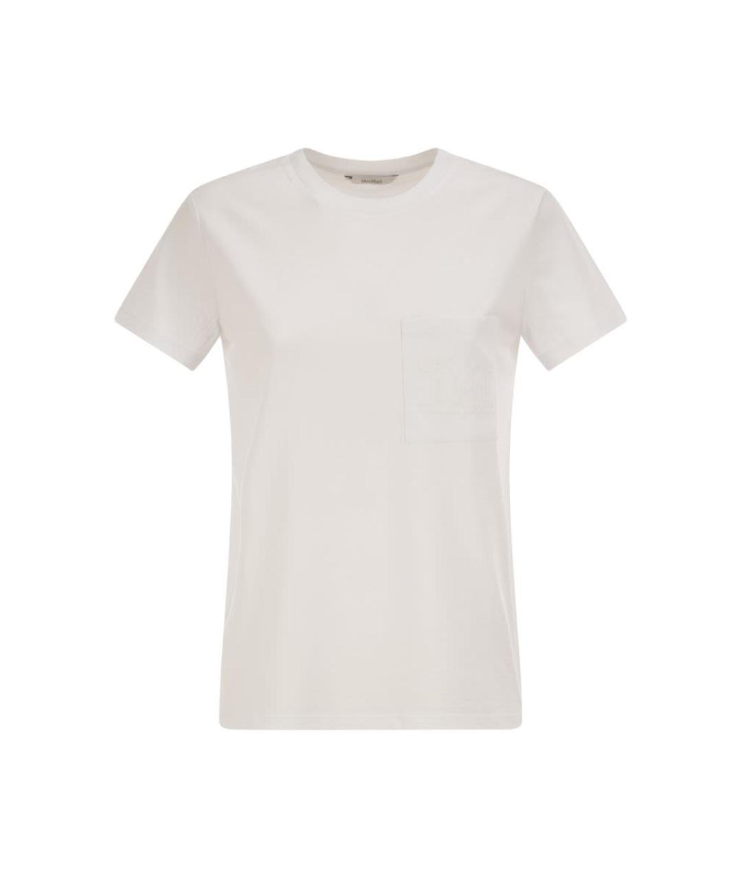MAX MARA Белая хлопковая футболка, фото 1