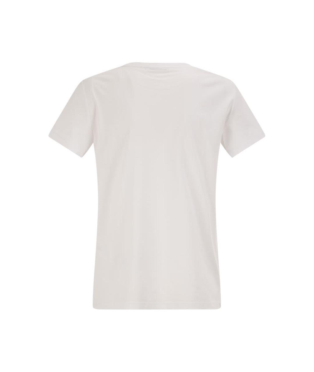 MAX MARA Белая хлопковая футболка, фото 2