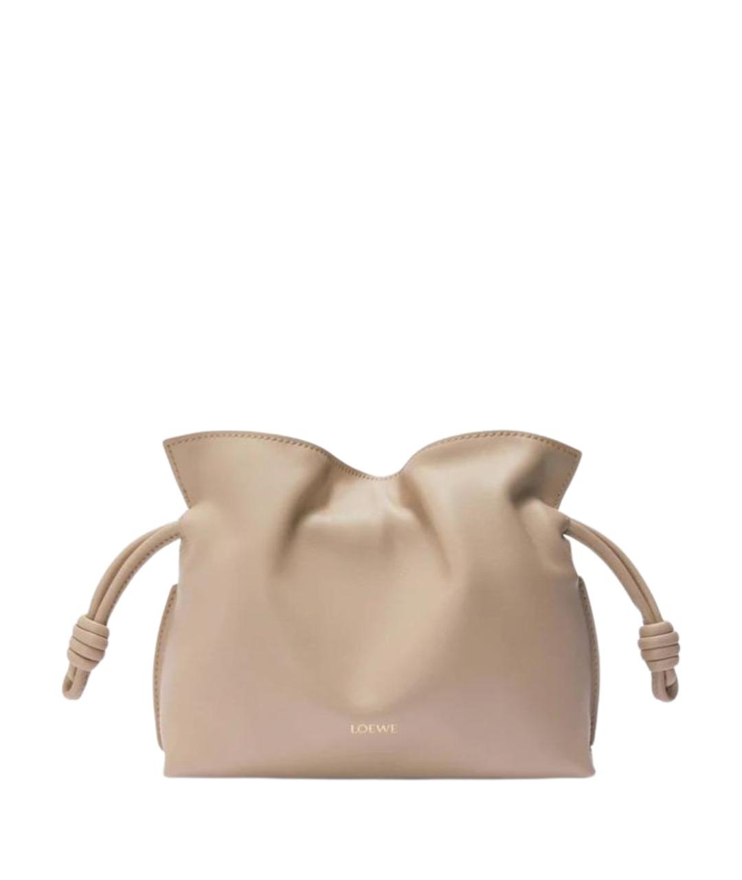 LOEWE Бежевая кожаная сумка через плечо, фото 1
