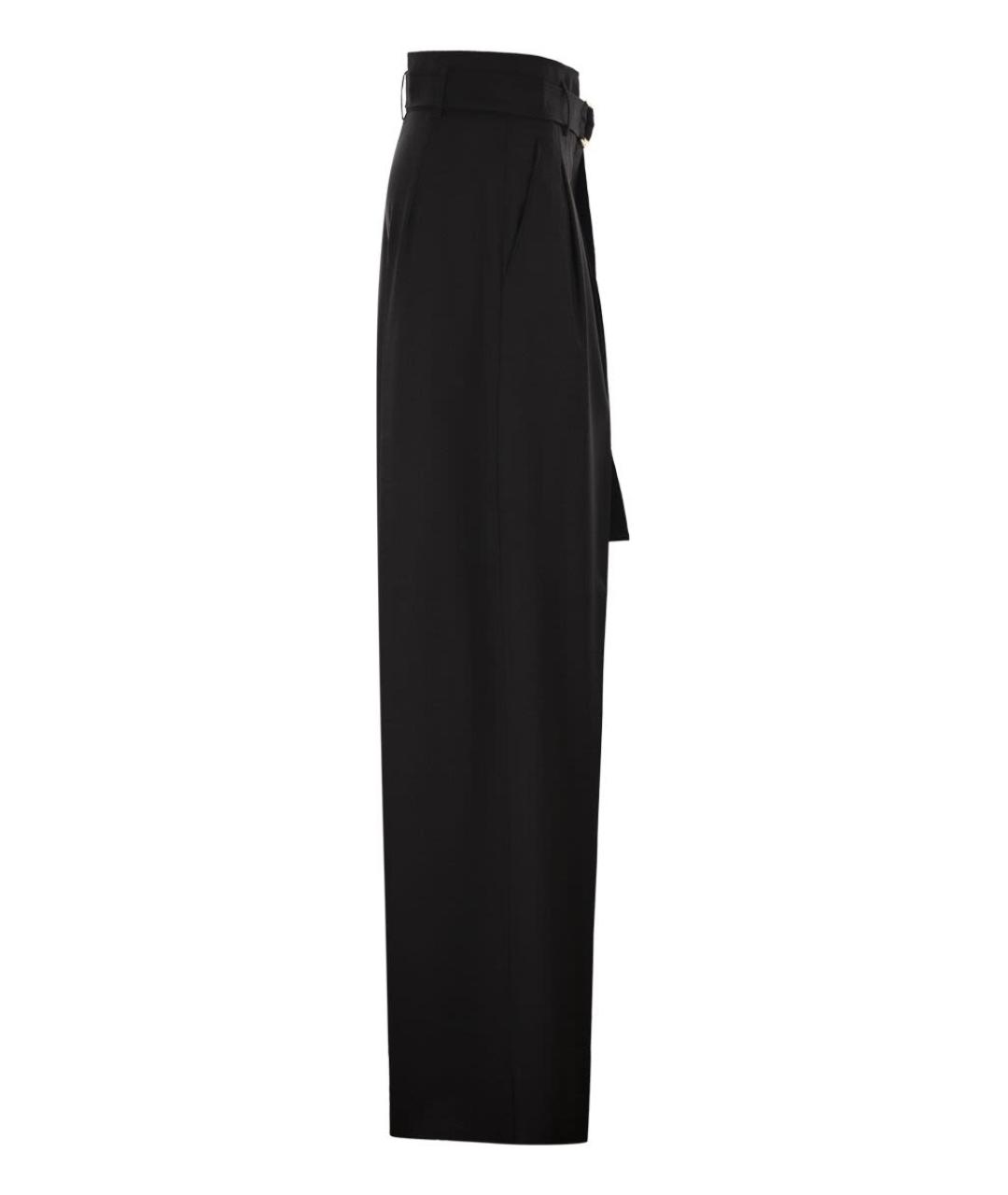 MAX MARA Черные шерстяные прямые брюки, фото 3