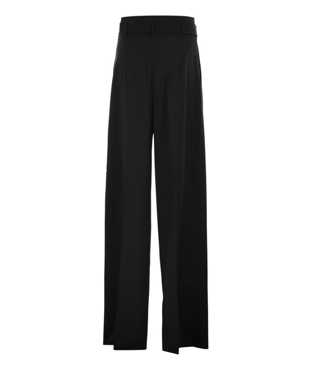MAX MARA Черные шерстяные прямые брюки, фото 2