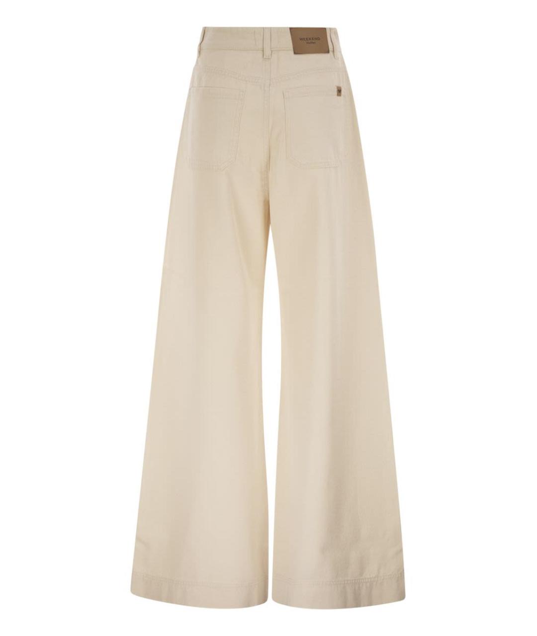 WEEKEND MAX MARA Бежевые хлопковые прямые джинсы, фото 2