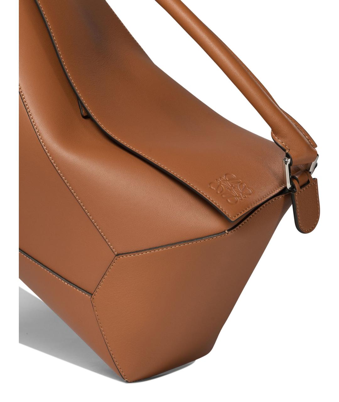 LOEWE Коричневая кожаная сумка на плечо, фото 4