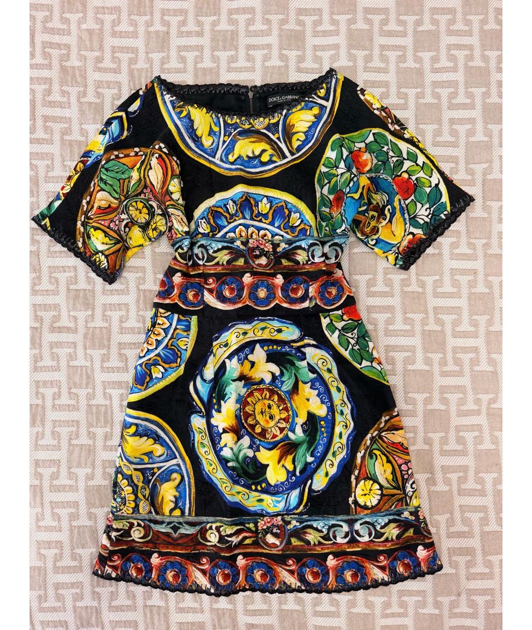 DOLCE & GABBANA KIDS Темно-синее платье, фото 4