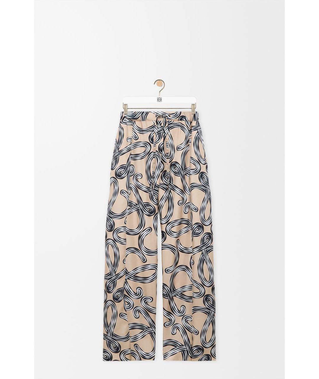 LOEWE Мульти шелковые прямые брюки, фото 5