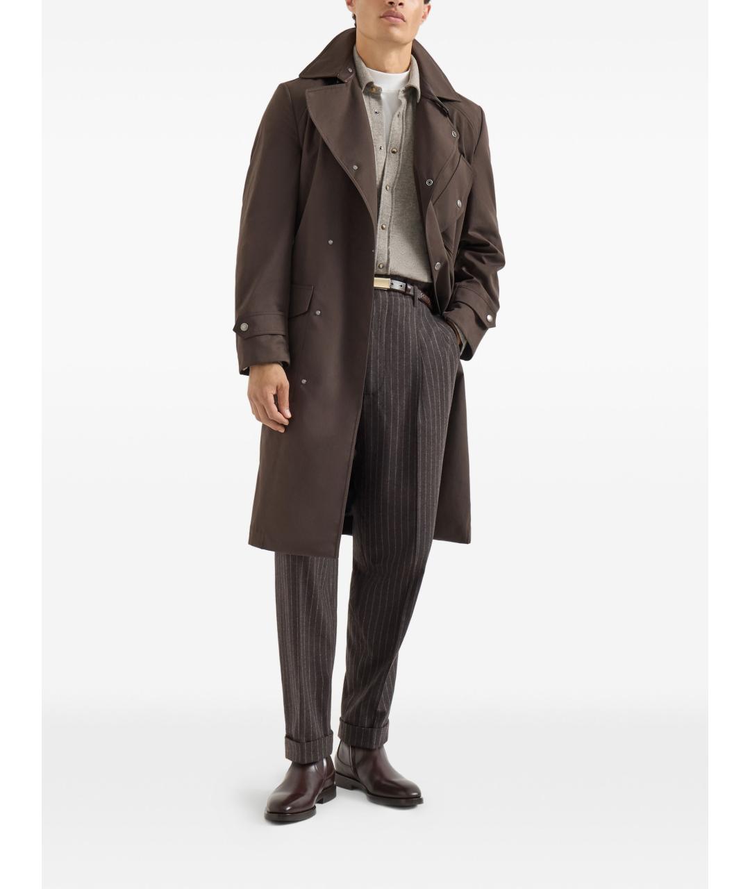 BRUNELLO CUCINELLI Бежевая кашемировая кэжуал рубашка, фото 4