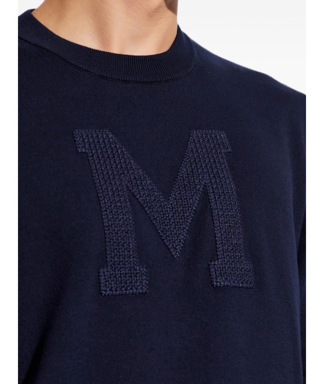 MONCLER Синий хлопковый джемпер / свитер, фото 5