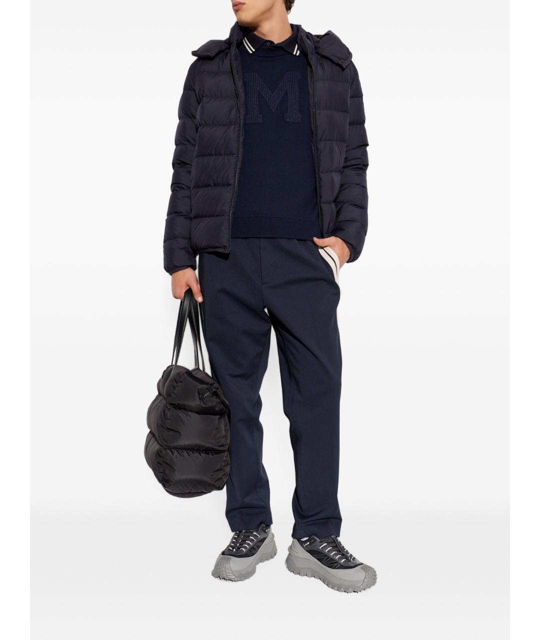 MONCLER Синий хлопковый джемпер / свитер, фото 3