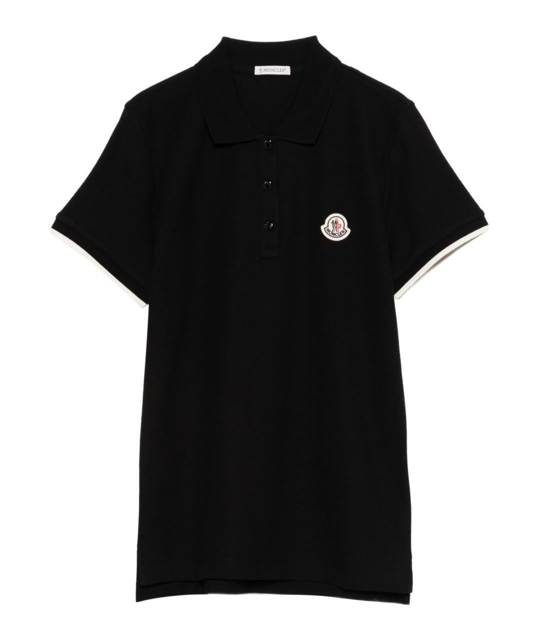 MONCLER Черная хлопковая футболка, фото 1