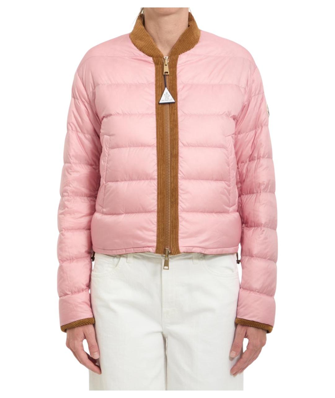 MONCLER Коричневая полиамидовая куртка, фото 1