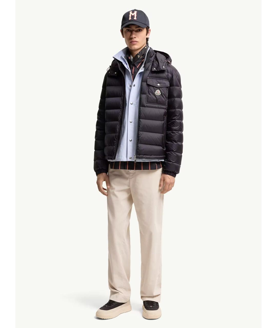 MONCLER Синяя полиамидовая куртка, фото 2