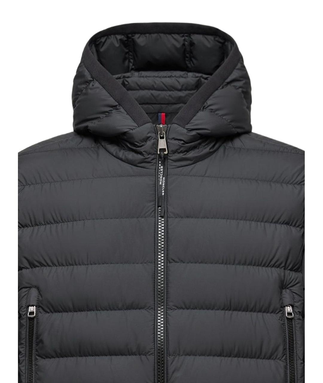 MONCLER Черная полиамидовая куртка, фото 2