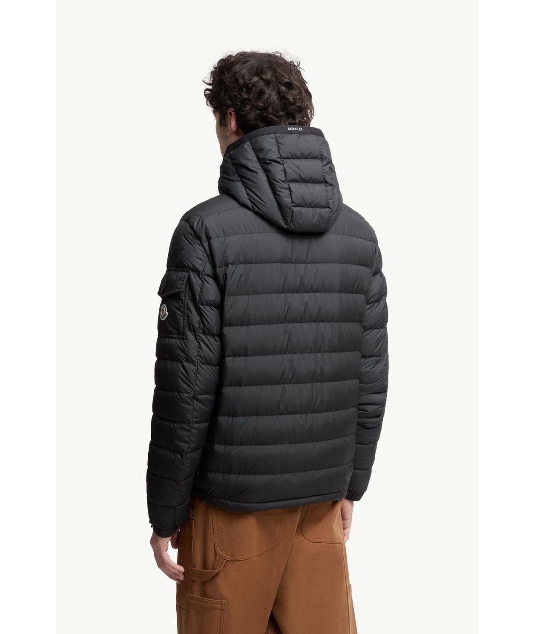 MONCLER Черная полиамидовая куртка, фото 3