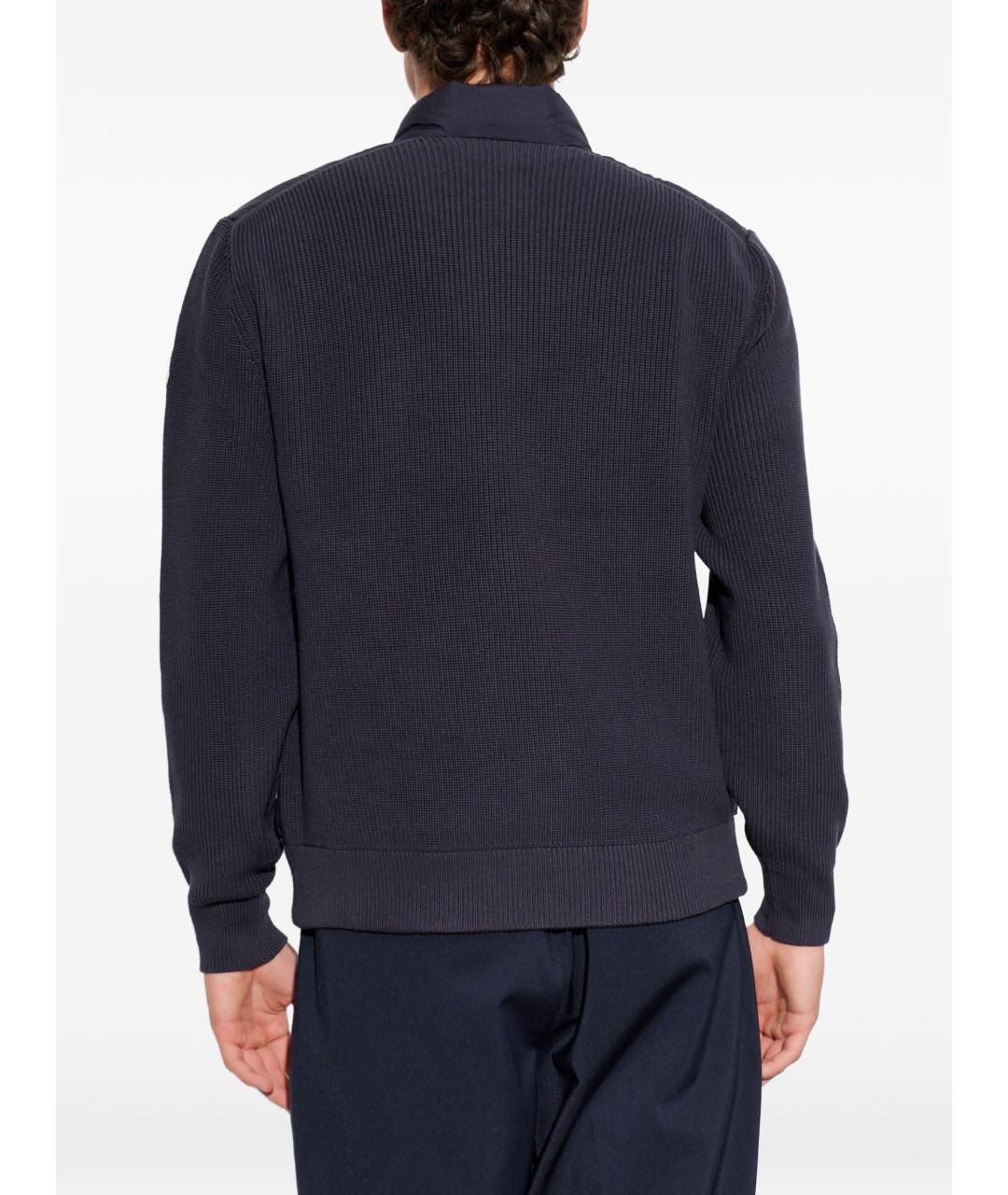 MONCLER Синяя хлопковая куртка, фото 2