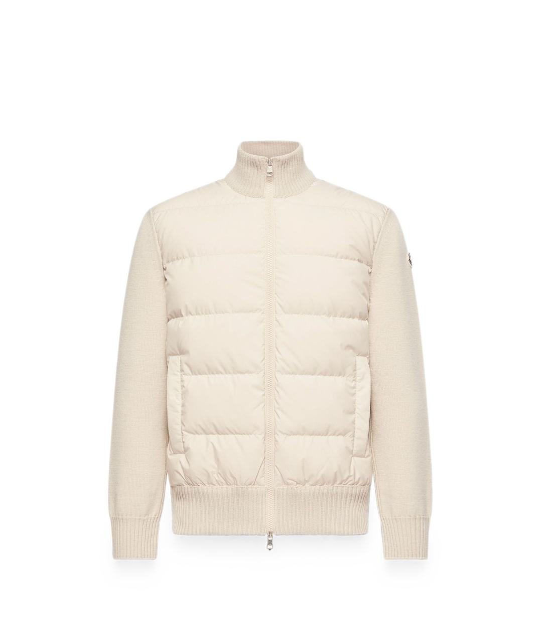 MONCLER Бежевая полиамидовая куртка, фото 2
