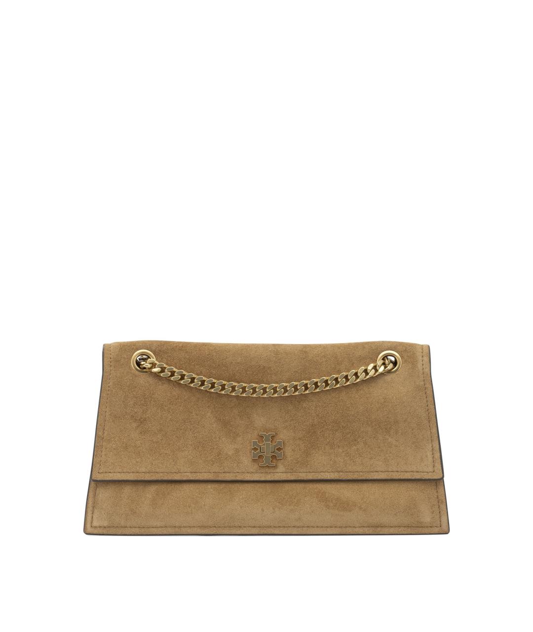 TORY BURCH Бежевая замшевая сумка через плечо, фото 1