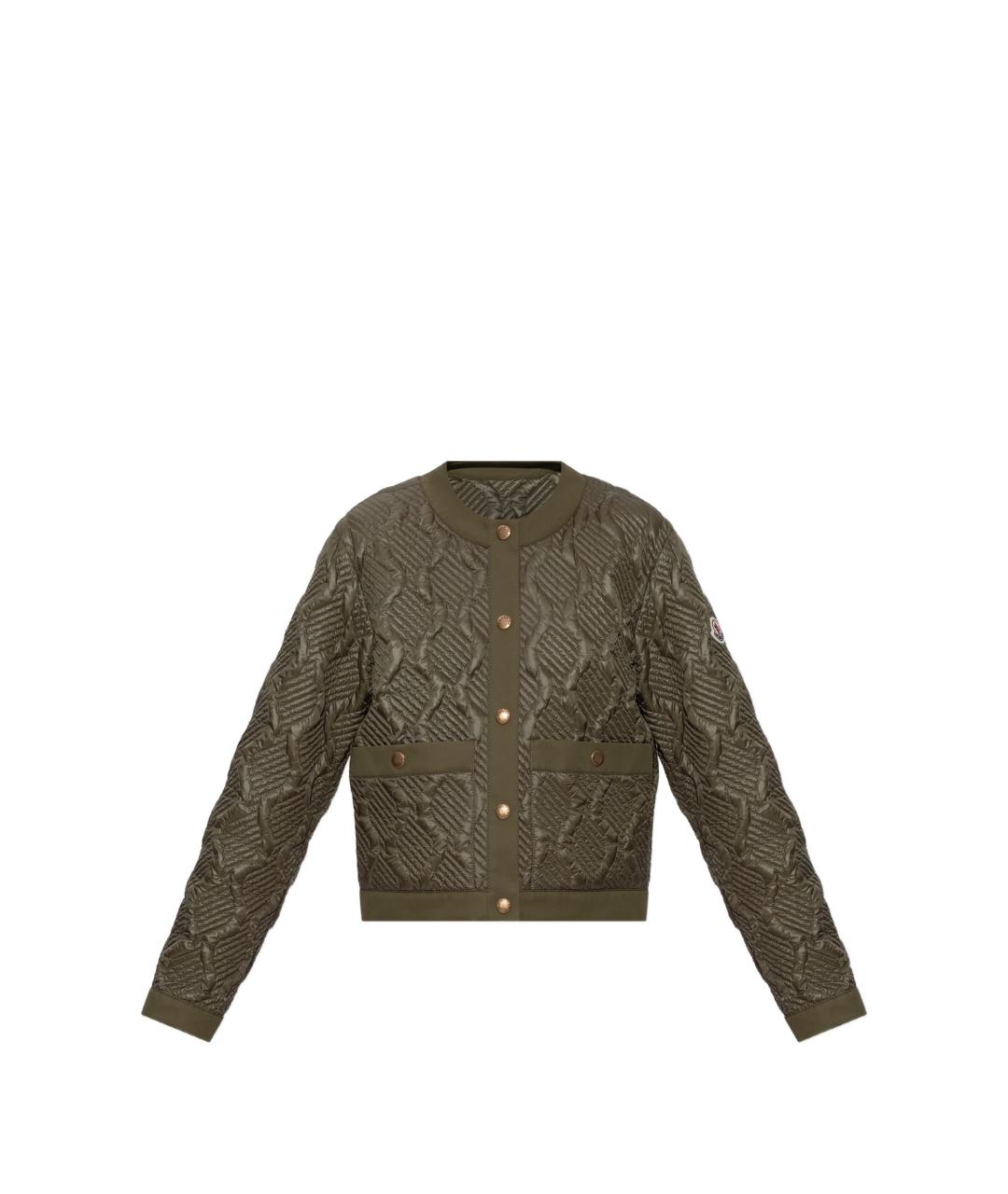 MONCLER Хаки полиамидовая куртка, фото 1