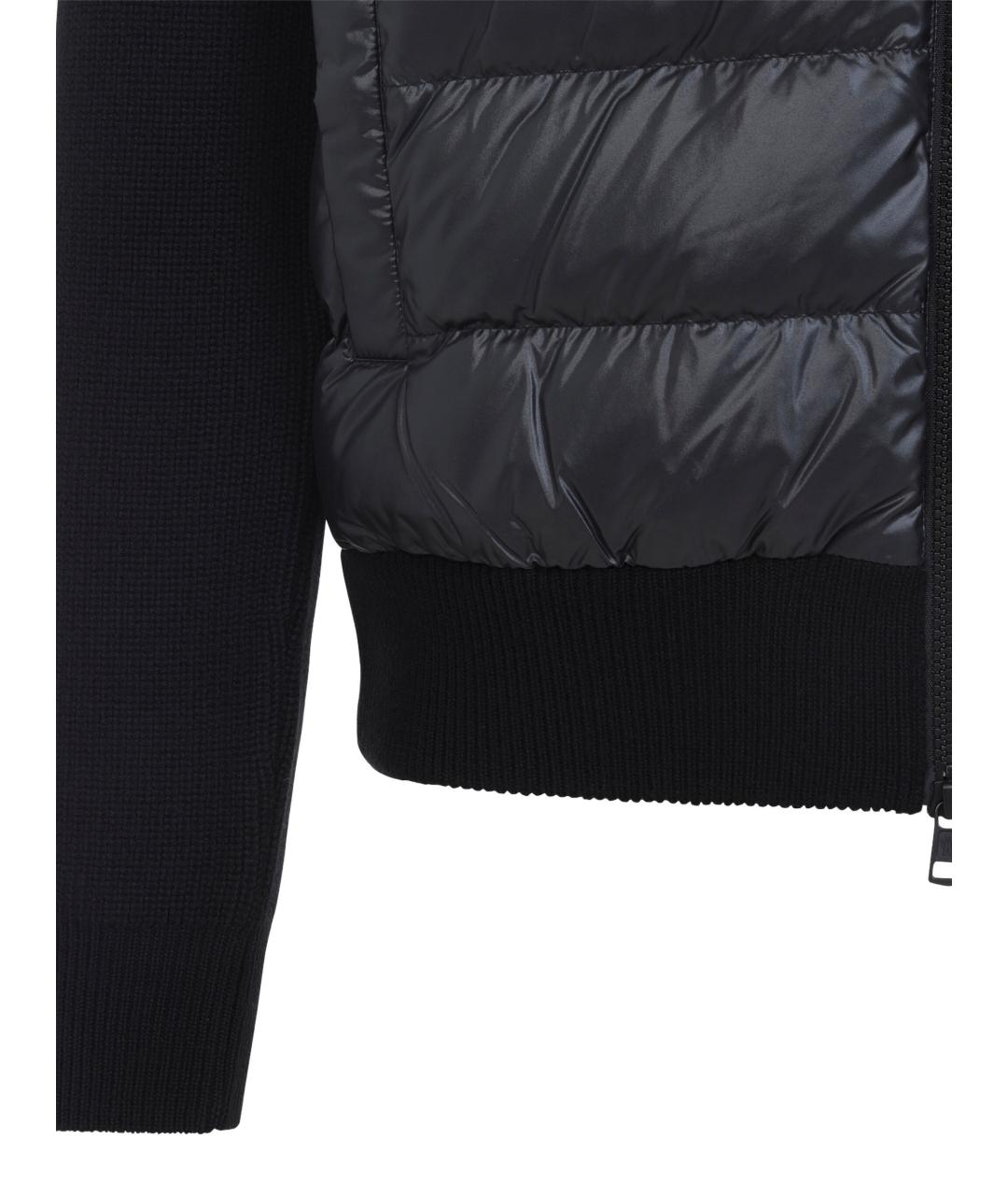 MONCLER Черная полиамидовая куртка, фото 4