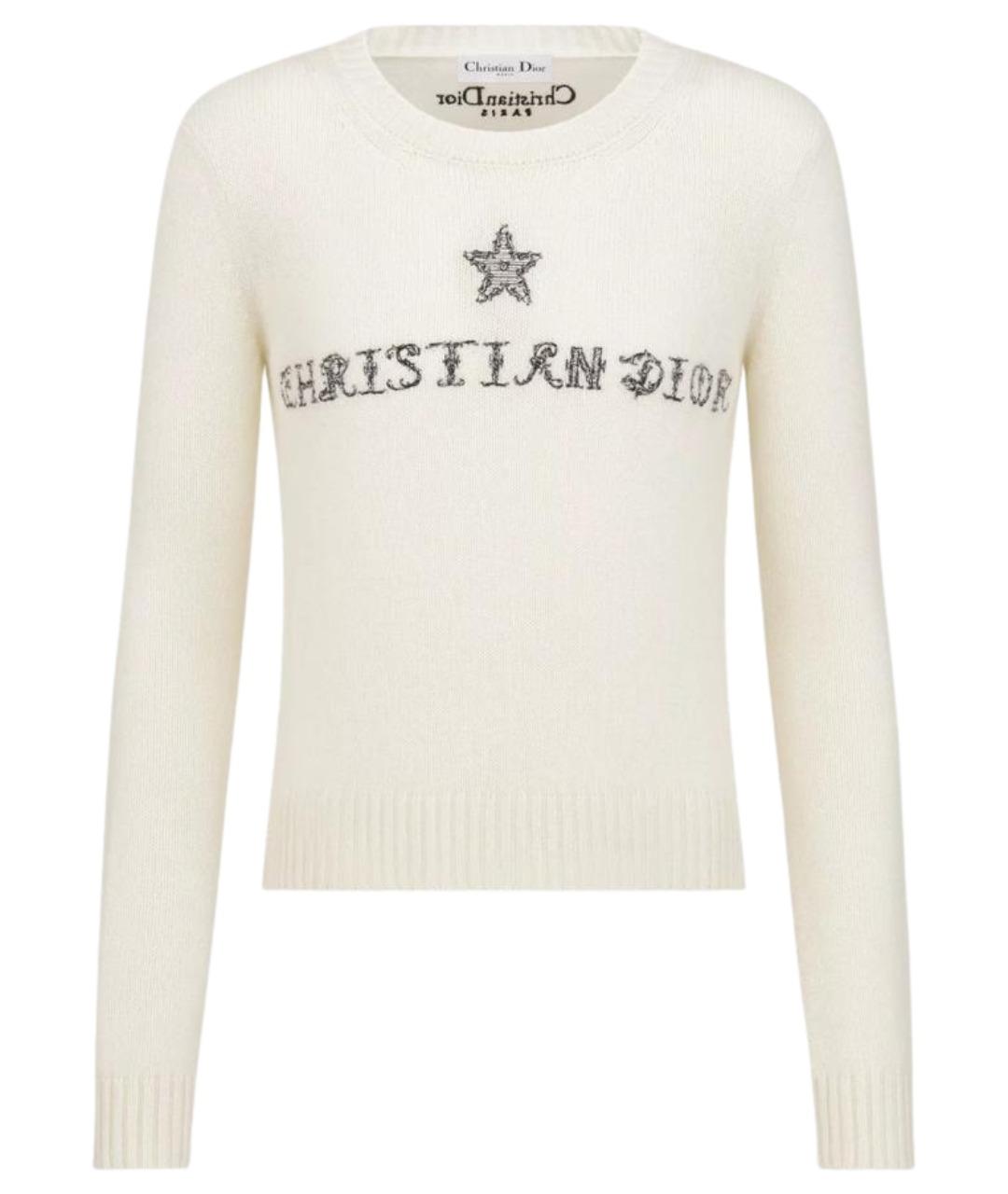 CHRISTIAN DIOR Белый хлопковый джемпер / свитер, фото 1
