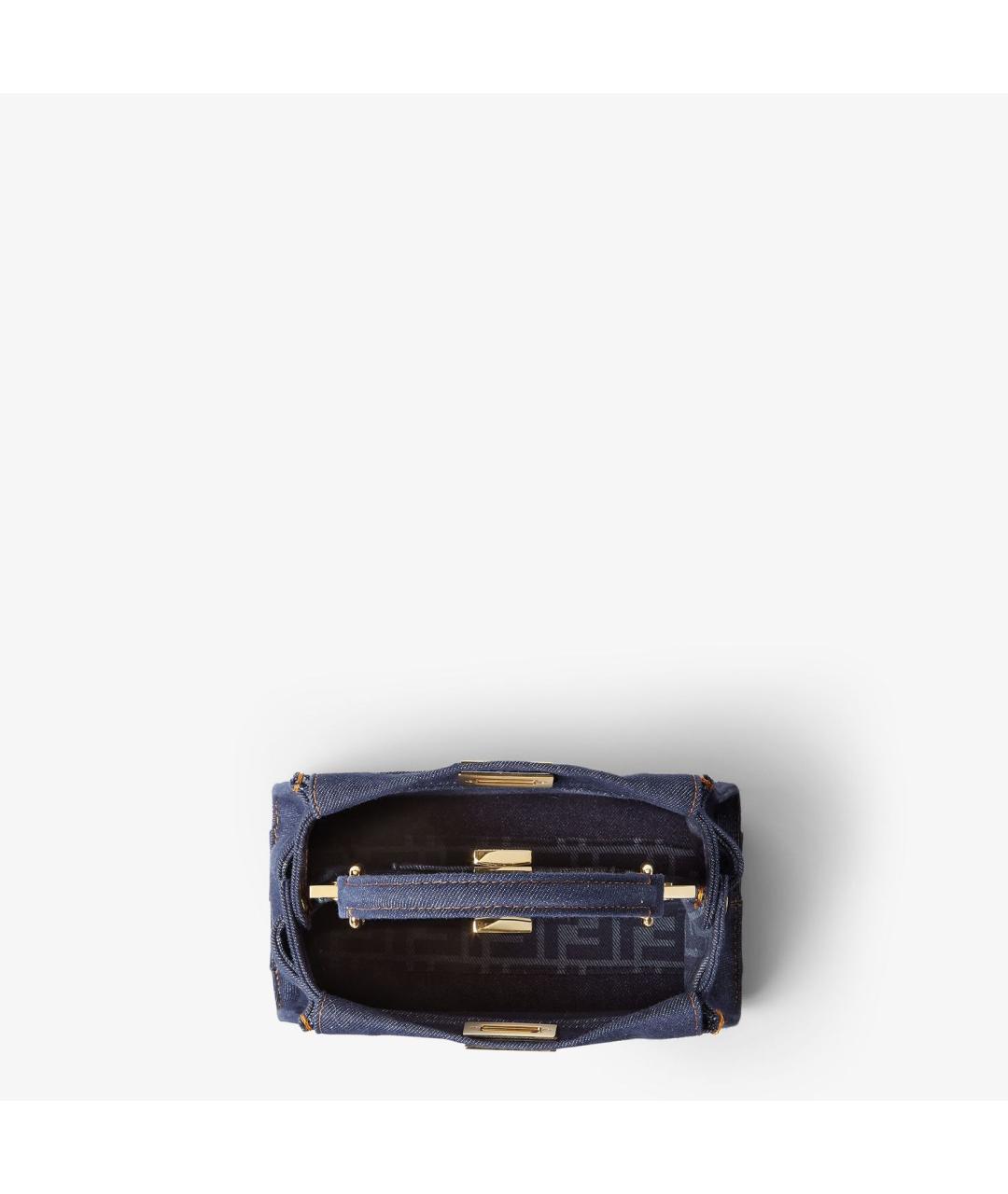 FENDI Синяя деним сумка тоут, фото 5