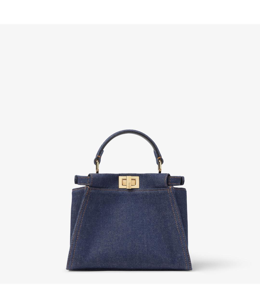FENDI Синяя деним сумка тоут, фото 4