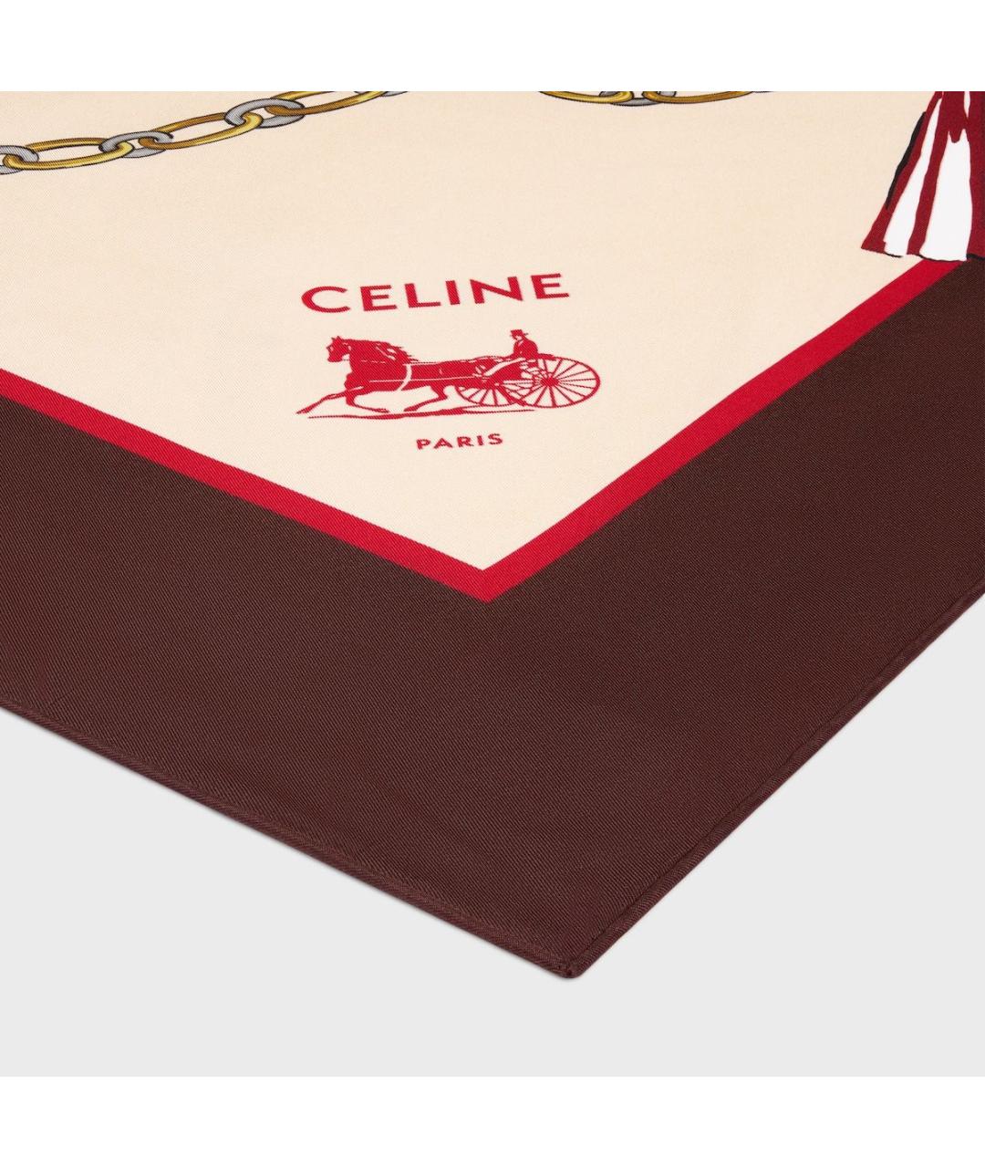 CELINE Мульти шелковый шарф, фото 3