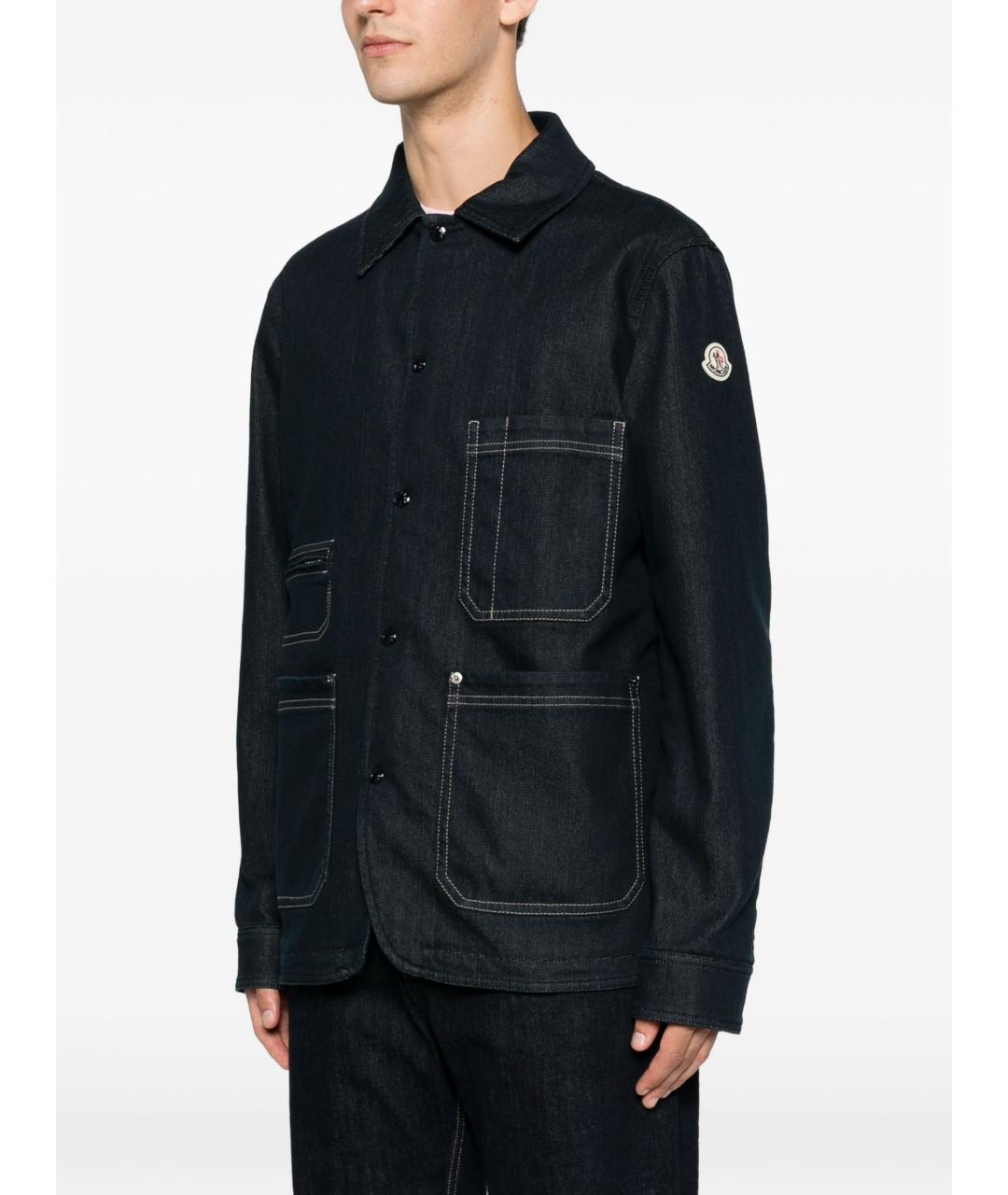 MONCLER Темно-синяя хлопковая куртка, фото 3