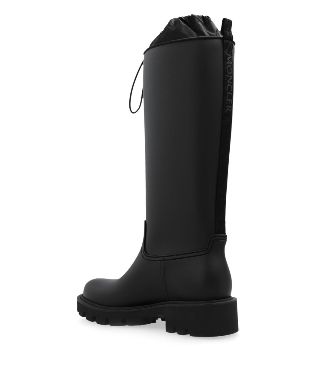 MONCLER Черные синтетические сапоги, фото 4
