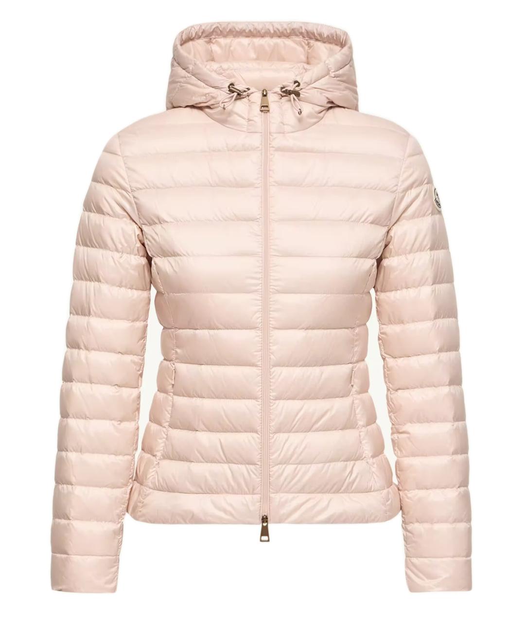 MONCLER Розовый полиамидовый пуховик, фото 1
