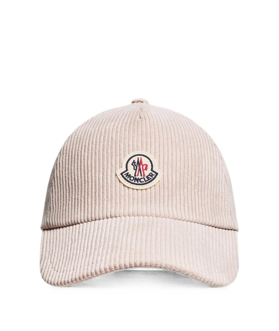 MONCLER Бежевая хлопковая кепка, фото 1