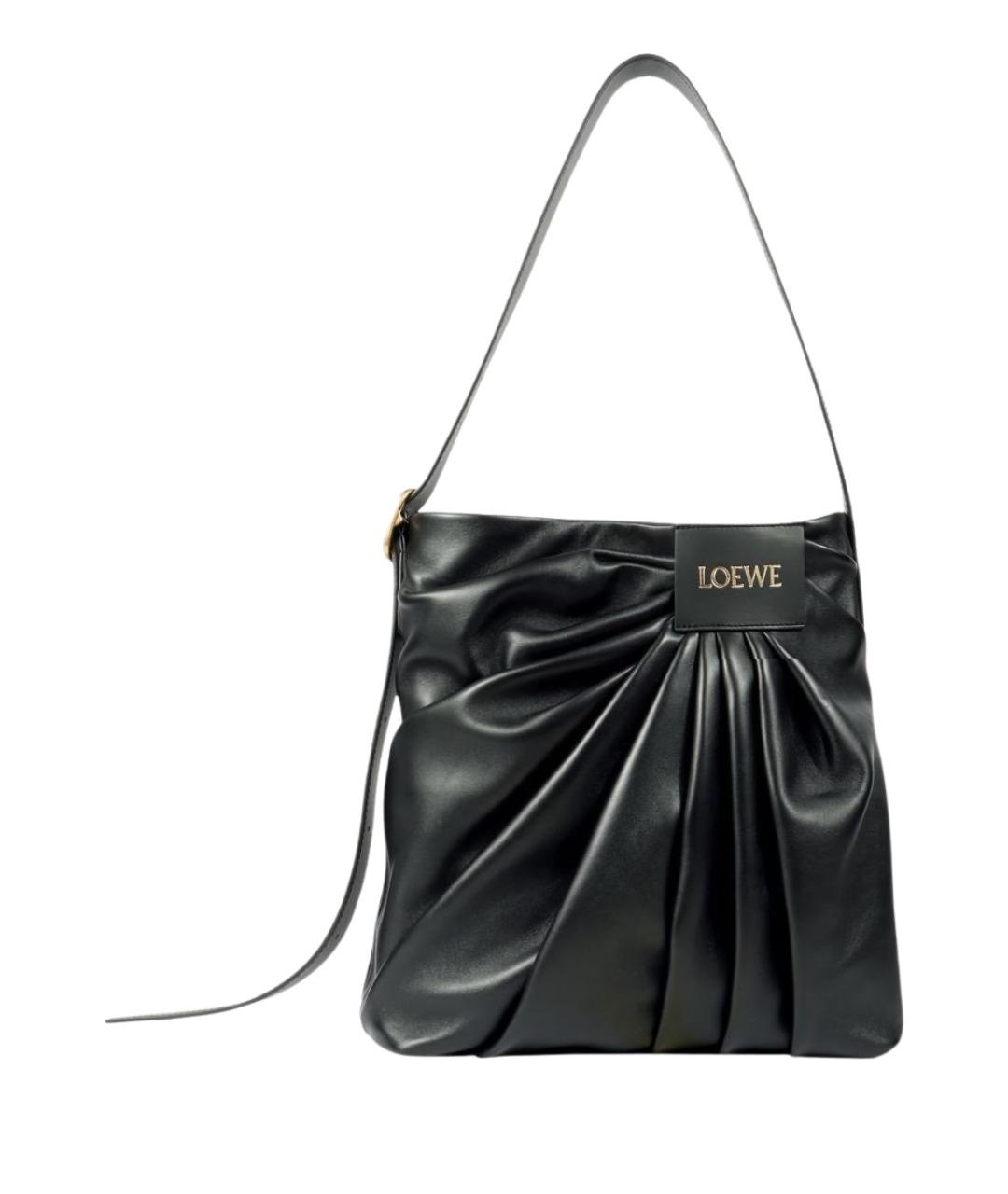 LOEWE Черная кожаная сумка тоут, фото 1